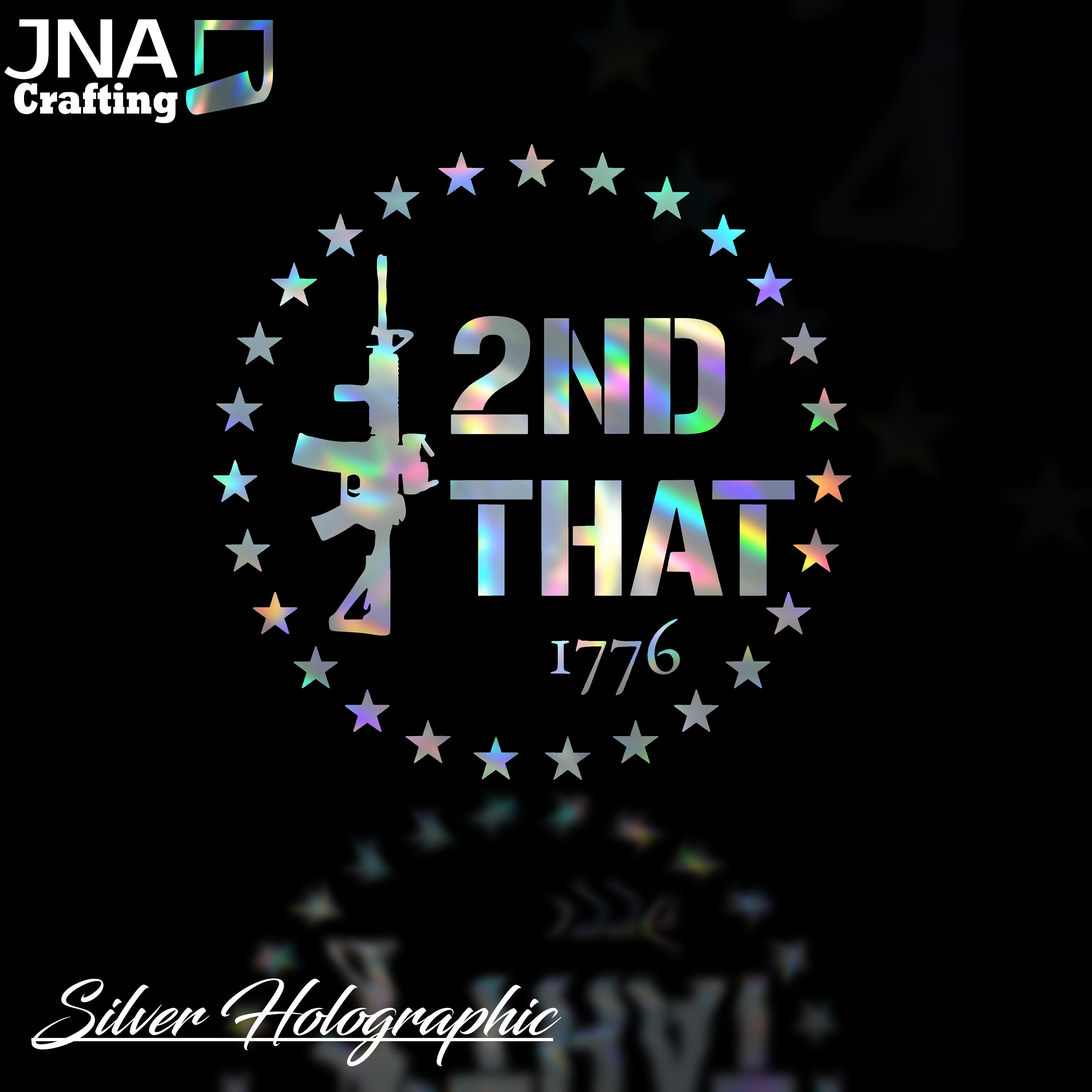 I second that 1776 Decal Car, Truck, Windshield, Laptop, Vinyl, Holographic, Decal, Accessories, Gifts, Personalized,
