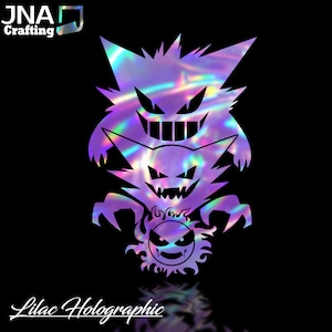 PKM Gengar Anime Cartoon Decal   Car/Truck/Windshield/Bumper/Laptop/Vinyl/Holographic/Decal/Anime/Gift