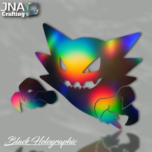 Haunter PKM Decal Car, Truck, Windshield, Laptop, Vinyl, Holographic, Decal, Accessories, Gifts, Personalized, Gaming