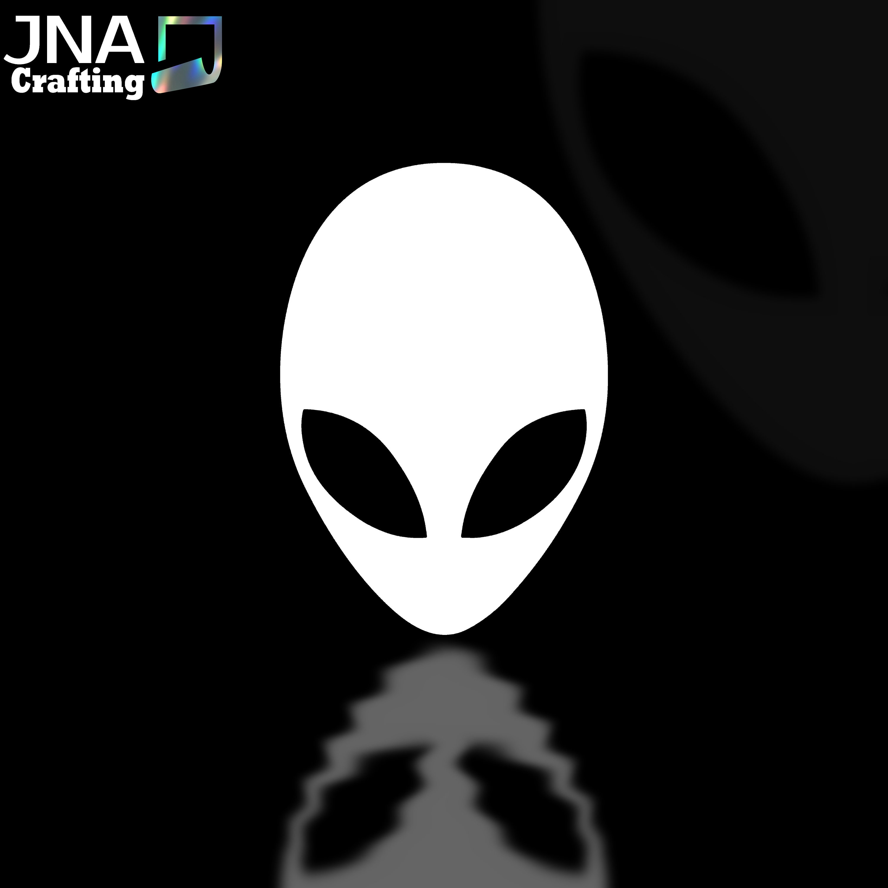 Alien Head Decal Car, Truck, Windshield, Laptop, Vinyl, Holographic ...