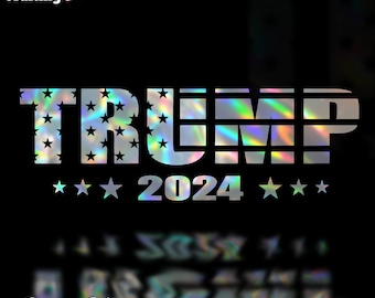 Trump 2024 Decal ,Car, Truck, Windshield, Laptop, Vinyl, Holographic, Decal, Accessories, Gifts, Personalized, America, President