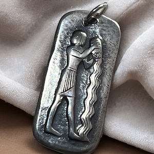 Aquarius Pendant Aquarius Charm Silver Aquarius Zodiac Aquarius Egyptian Zodiac Necklace Aquarius Astrology Sign Aquarius Birthday Gift