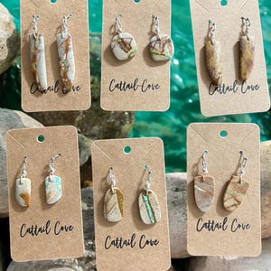 Royston Turquoise Earrings Ribbon Royston Turquoise Artisan Handmade Jewelry Turquoise Royston Ribbon Turquoise
