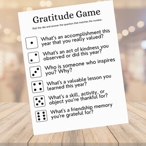 Gratitude Activity • Roll the Dice Gratitude Game • Practice Daily ...