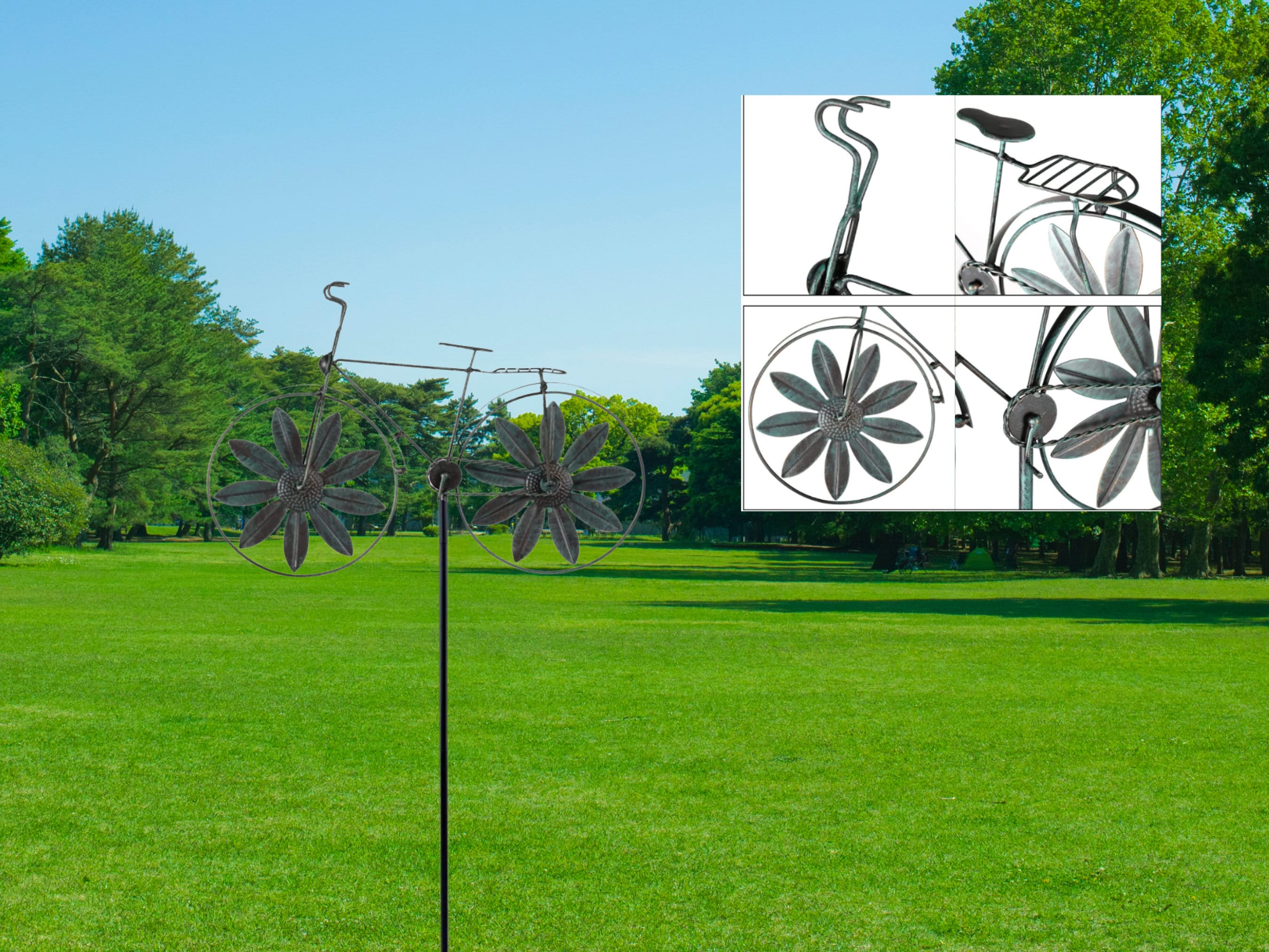 Vintage Wind Spinner Metal Yard Art Garden Sculpture for Lawn Etsy