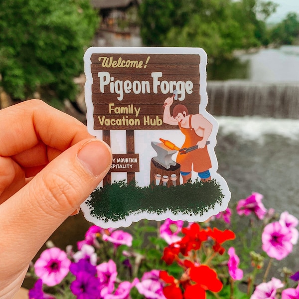 Welcome to Pigeon Forge Tennessee sticker | vacation souvenir, Tennessee Sticker, smoky mountains, pigeon forge sticker