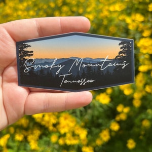 Smoky Mountains Tennessee sticker, Tennessee gift, nature lover gift, water bottle sticker, travel sticker for luggage