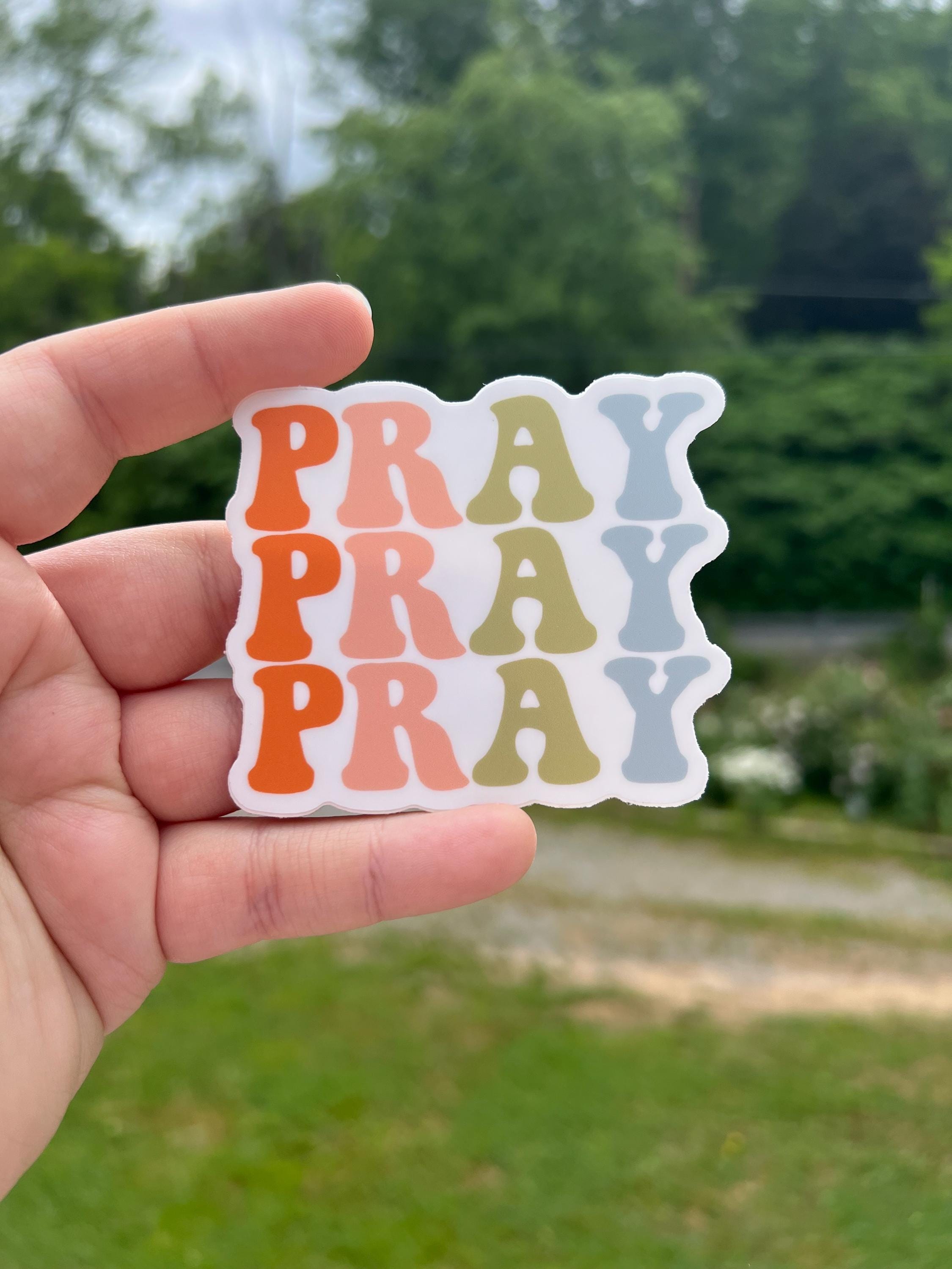 Pray Sticker, Christian Sticker, Religious Sticker, Water Bottle ...