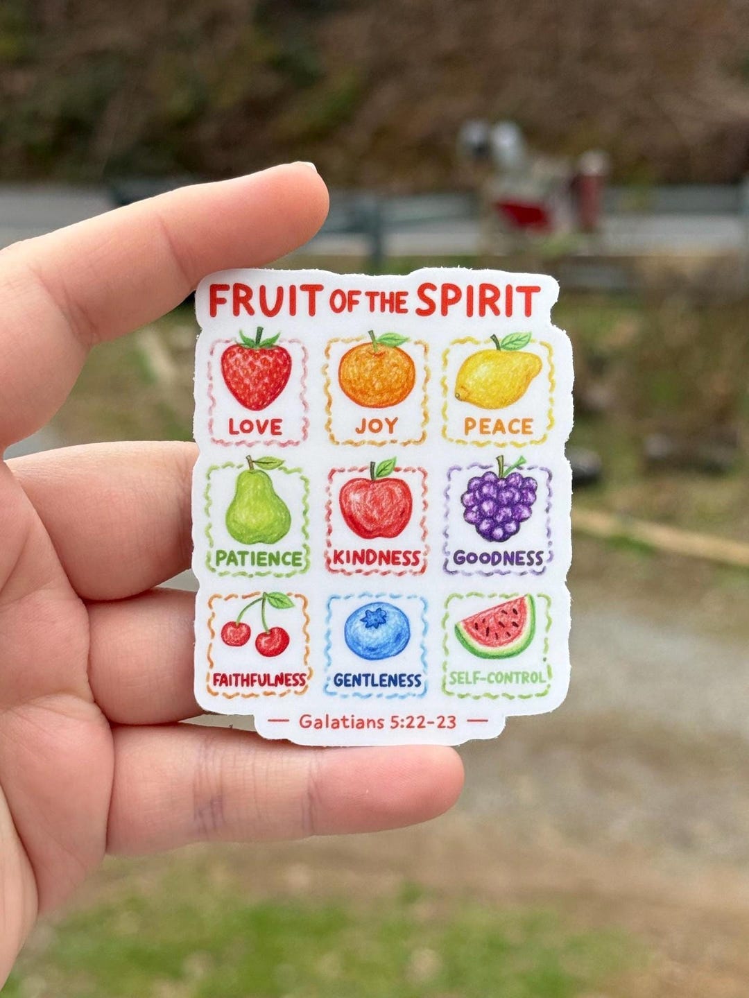 Fruit of the Spirit Christian Sticker, Christian Woman Gift, Bible ...