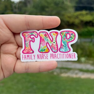 Family Nurse Practitioner sticker, doctor gift, FNP gift, healthcare sticker, medical sticker, water bottle sticker