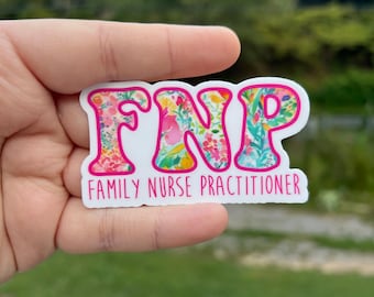 Family Nurse Practitioner sticker, doctor gift, FNP gift, healthcare sticker, medical sticker, water bottle sticker