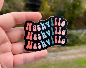 Nashville Tennessee sticker, Tennessee gifts, travel stickers for luggage, Nashville bachelorette stickers, Nashville girls trip, scrapbook