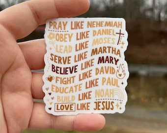 Love like Jesus sticker, Christian gift, waterproof sticker, Bible study, Bible journaling sticker