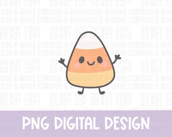 Kawaii Halloween Clipart: Pastel Candy Corn PNG (Digital Download)