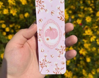 Cozy fall aesthetic laminated bookmark, autumn lovers gift, bookish fall bookmark, autumn aesthetic bookmark, cozy bookmark