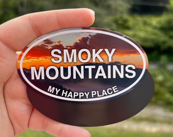Smoky Mountains magnet, Tennessee gift, fridge magnet, smoky mountains art, nature lover gift, Tennessee magnet, outdoor lover gift
