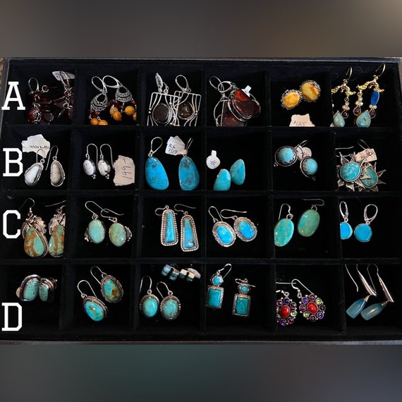 Assorted gemstone earrings