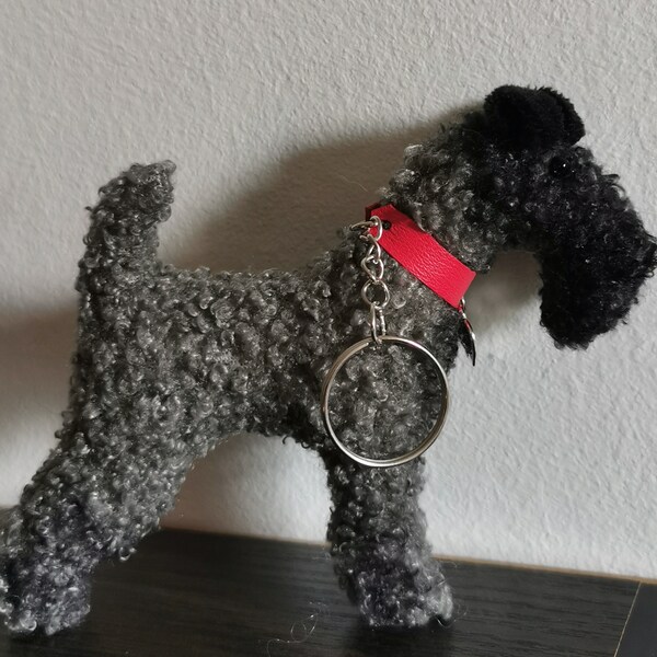 Kerry Blue terrier szary breloczek pluszowy