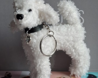 Plush Poodle Keychain