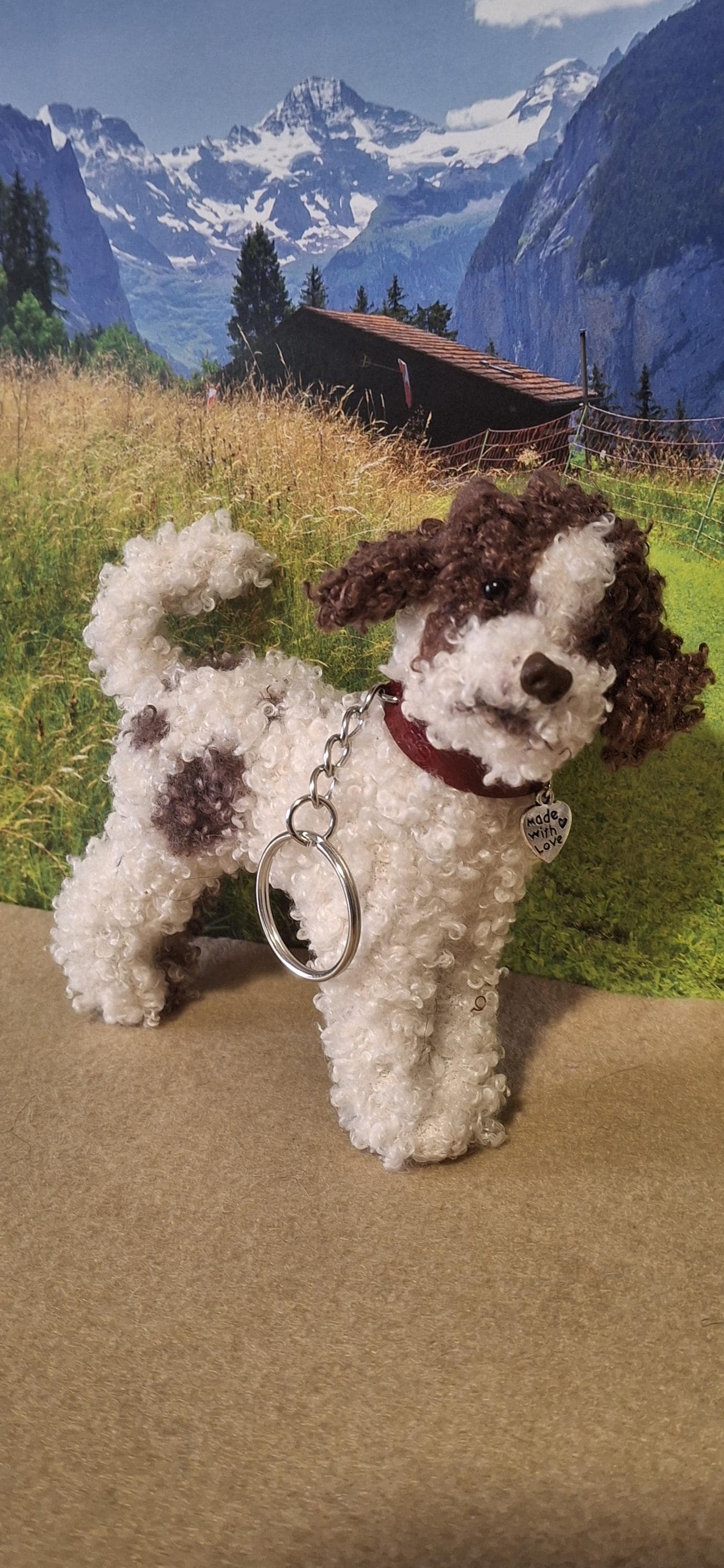 Ashton And Finch - Portachiavi In Legno I Love Labradoodles - Inciso Al Laser, Regalo Per Amanti Dei Cani