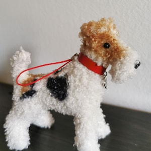 Pluche Foxterriërfiguurtje 12 cm