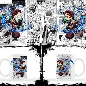 Anime 11oz Mug design Template for Sublimation or Other