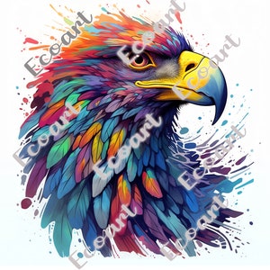 Watercolor Eagle Digital Design PNG
