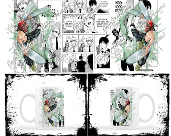 Anime PNG 11oz Mug Template per sublimazione o altro