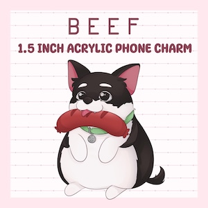 Despacho de carne de res acrílico teléfono encanto / 携帯ストラップ