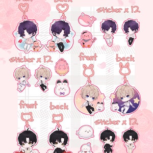 Love and Deepspace Keychains and Stickers/恋と深空アクキー&ステッカー (Limited)