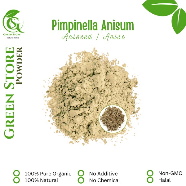 50 g - 500 g Polvo puro orgánico de anís (Pimpinella Anisum) Hierbas naturales 100% frescas elaboradas de forma silvestre