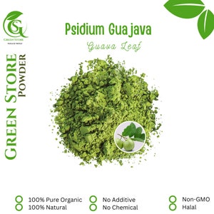 50 g - 500 g Organic Pure Powder Of Guava Leaf / Yellow Guava / Lemon Guava (Psidium Guajava) WildCrafted 100% Fresh Natural Herbs