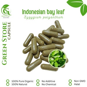 100-500 CAPSULES Syzygium Polyanthum Indonesian Bay Leaf @600mg Fresh Natural Herbs spices Indonesian herb Organic WildCrafted Free Shipping