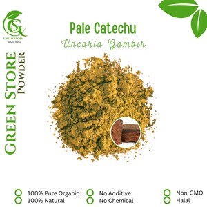 50 g - 500 g Organic Pure Powder Of Gambir (Pale Catechu) Uncaria Gambir  WildCrafted 100% Fresh Natural Herbs