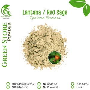 50 g - 500 g Organic Pure Powder Lantana Camara / Lantana / Red Sage WildCrafted 100% Fresh Natural Herbs