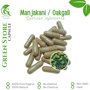 100-500 CAPSULES Oak gall Manjakani Quercus infectoria @600mg For Feminine hygiene Fresh Natural Herbs spices Indonesian Organic WildCrafted