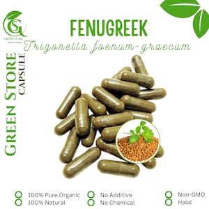 100-800 CAPSULES Trigonella foenum-graecum Fenugreek @600mg Fresh Natural Herbs spices Indonesian herb Organic WildCrafted Free Ship