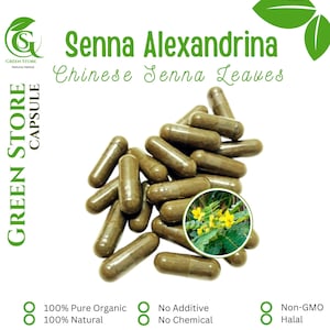 100-500 CAPSULES Chinese Senna Leaves Senna Alexandrina @600mg Fresh Natural Herbs spices Indonesian herb Organic WildCrafted