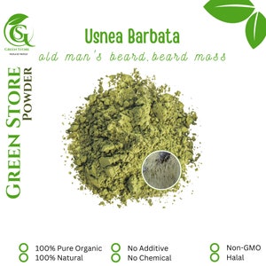 50 g - 500 g Organic Pure Powder Of Old Man's Beard /Beard Lichen/Tree Lichen (Usnea Barbata) WildCrafted 100% Fresh Natural Herbs