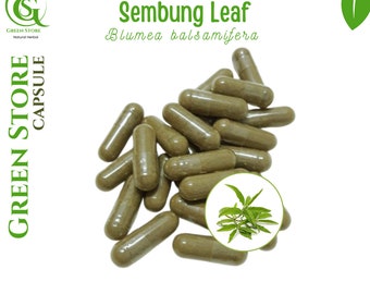 100-500 CAPSULES Blumea balsamifera Sambong Sembung Leaf @600mg Fresh Natural Herbs spices Indonesian herb Organic WildCrafted Free Shipping