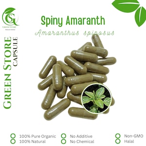 100-500 CAPSULES Amaranthus Spinosus Bayam Duri @600mg Fresh Natural Herbs spices Indonesian herb Organic WildCrafted Free Shipping