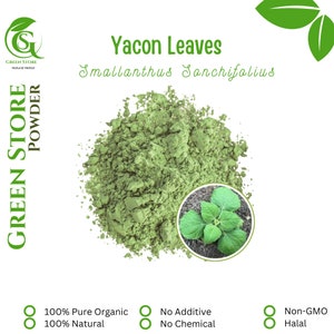50 g - 500 g Organic Pure Powder Of Yacon Leaves / Smallanthus Sonchifolius WildCrafted 100% Fresh Natural Herbs Free Ship