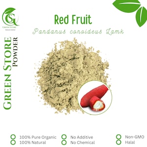 50 g - 500 g Organic Pure Powder Of Pandanus conoideus Lamk Red Fruit WildCrafted 100% Fresh Natural Herbs Indonesia Herbal