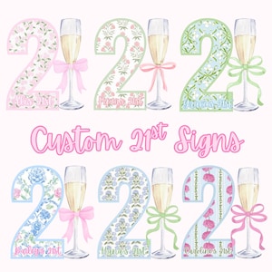 Custom 21st Signs | Digital Prints - Etsy