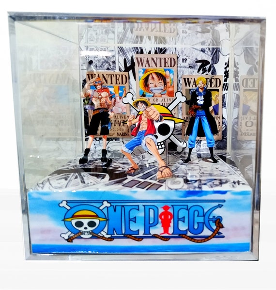 Diorama Cube 3D One Piece Luffy, Sabo & Portgas D. Ace - Etsy 