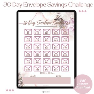 1K Envelope Challenge | Save 1K in 30 days | (Printable)| 1K Saving Tracker| 1K Savings Challenge| (Instant Download) US Letter, PDF, A4, A5