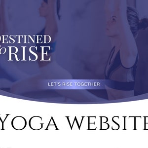 Yoga Website Canva Website, Website Template, Yoga Class, Pilates, Yoga Studio, Minimalist, Work out