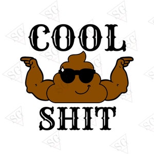 Kak Emoji SVG - Gespierd & Schattig Png Design - Cool Shit Phrasing - Ideaal voor knutselen of komedie cadeau geven