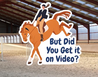Funny Bucking Horse Sticker, Gift for Equestrian Riders,Horseback Riding Vinyl Decals for Equestrians, Funny Sticker