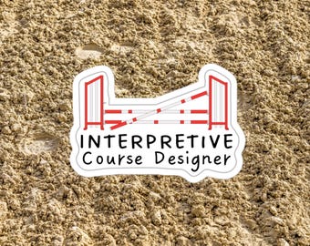 Ontwerpsticker verklarende cursus, vinylsticker paard springen